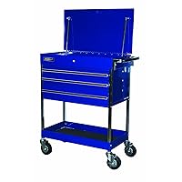 Homak 34-Inch Professional 3 Drawer Flip-Top Service Cart, Blue, BL05500200
