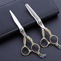 Hair Cutting Scissors, Professional Haircut Scissors Kit, Hairdressing Tool Set, for Barber, Salon, Home, 6.0 Inch Stainless