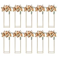 10Pcs 23.6Inch Tall Gold Centerpiece Stands 10pcs Gold Stands for Centerpieces Wedding Flower Stand Gold Wedding Centerpieces Metal Flower Stand for Party, Wedding Reception, Home Decoration