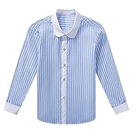 YiZYiF Kids Long Sleeve Button Down Plaid Shirt School Uniform Shirt for Boys Girls
