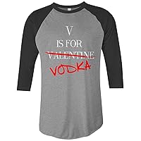 Threadrock V is for Valentine Vodka Unisex Raglan T-Shirt