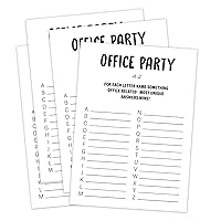 30 Pack Minimalist Office Party A-Z Game, Work Party Game, Team Meeting Game, Office Activities, Work Happy Hours Game for Coworkers - TM01