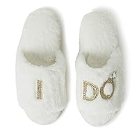 Dearfoams womens Bride and Bridesmaid Gifts I Do Crew Slippers for Wedding and Bachelorette Party