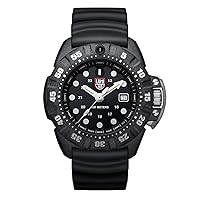 Luminox - Men's Wrist Watch Scott Cassell Deep Dive 1551: 45mm Black Display Stainless Steel Case Back 300 M Water Resistant