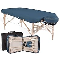Premium Portable Massage Table Package SPIRIT - Spa-Level Comfort, Deluxe Cushioning incl. Flex-Rest Face Cradle & Strata Face Pillow, Carry Case (30/32” x 73”) - Made in USA