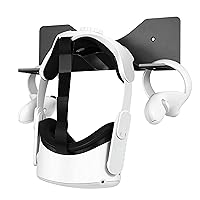 TNP VR Wall Mount Storage Stand for Oculus Quest 2 / Rift S Vive Samsung Playstation VR Valve Index Wall Mount Universal VR Hook Headset Holder Premium Metal (Black)