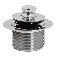 Westbrass D331-26 1-1/2-Inch NPSM Coarse Thread Twist & Close Bath Drain, Polished Chrome