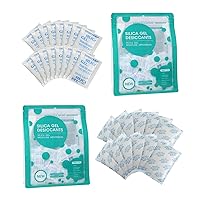 Silica Gel Desiccant Packets Set, 2g 500pcs&50g 15pcs Desiccant Packs for Moisture Control, Food Grade Silica Gel Packets Moisture Absorbers for Storage