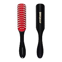 Denman Free Flow Wide Spaced Pins 7 Row Hair Styling Brush - 3-in-1 Styling Tool for Creating Volume, Detangling Thick Hair and Defining Curls, D31