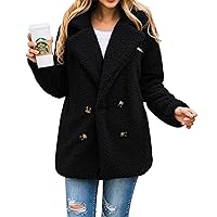 PRETTYGARDEN Women's Fashion Winter Coat Long Sleeve Lapel Zip Up Faux Shearling Shaggy Oversized Shacket Jacket
