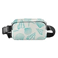 Shells Belt Bag for Women Men Water Proof Fanny Pack with Adjustable Shoulder Tear Resistant Fashion Waist Packs for Running