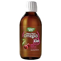 Nature’s Way Ultra Pure Omega-3 Kids DHA Liquid Fish Oil Supplement, Juicy Cherry Flavor, 8 Fl Oz