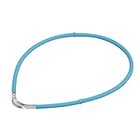 Phiten (phiten) Necklace RAKUWA Magnetic Titanium Necklace S- || Blue × Clear 55cm