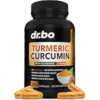 Turmeric Curcumin with BioPerine Supplement Capsules - Natural Joint Support Supplements with 1950mg Curcuma Longa Pure Organic Tumeric and Curcumin BioPerine Black Pepper Extract - 240 Turmeric Pills