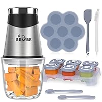 Baby Food Maker, 14 in 1 Set for Baby Food, Fruits, Meat, Mini Baby Food Processors with Containers/Food Chopper with 6 Bi-Level Blades, Baby Essentials Gift Set with Baby Food Feeder