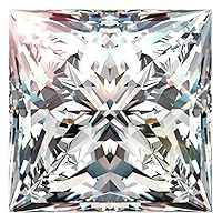 Loose Moissanite Stone Perfect In Men's And Women's Pendant/Rings For Engagement/Wedding/Anniversary/Birthday/Gift (Princess Cut, 0.98 Ct, VVS1, White H-I Color)