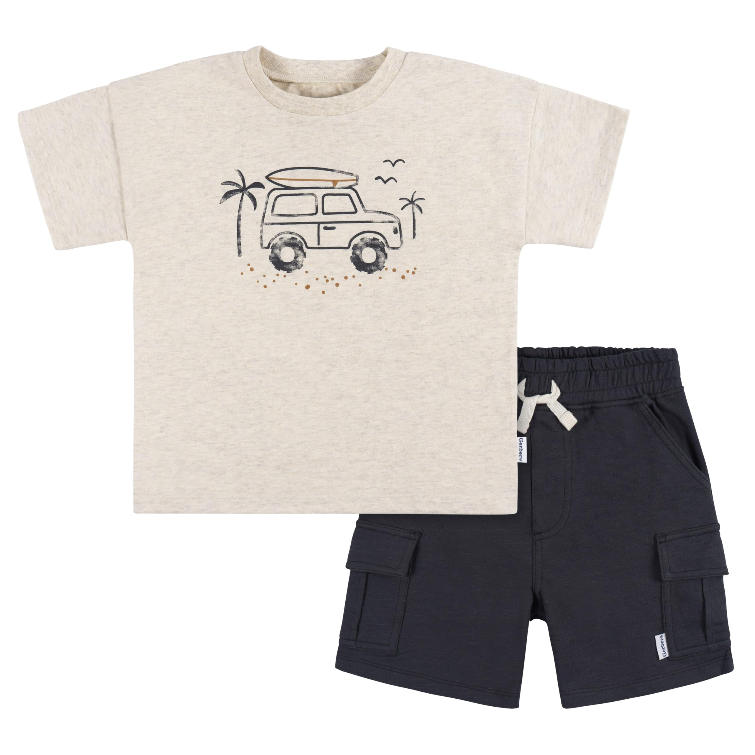 Gerber baby-boys Toddler T-shirt and Shorts Set2-Piece T-Shirt and Short Set