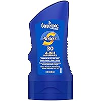 Coppertone SPORT Sunscreen SPF 30 Lotion, Water Resistant Sunscreen, Body Sunscreen Lotion, Travel Size Sunscreen, 3 Fl Oz