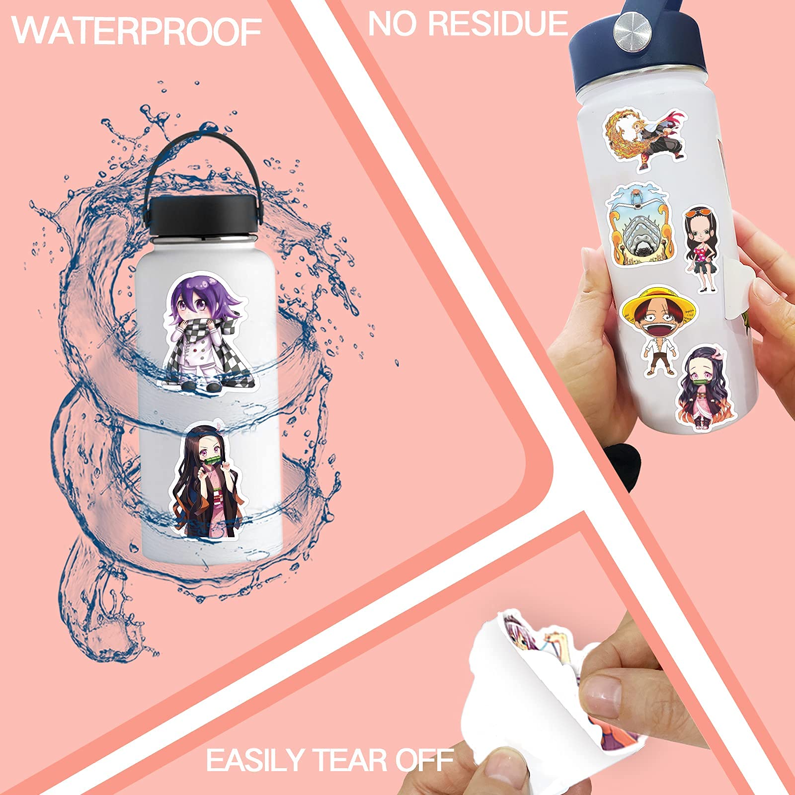 Mua Anime Mixed Stickers[100 Pcs] Vinyl Waterproof Stickers for Laptop  Water Bottles for Hydro Flask Skateboard Computer Phone Anime Sticker Pack  for Kids/Teen(Anime Mixed Stickers) trên Amazon Mỹ chính hãng 2023 |