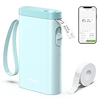 Label Maker Machine with Tape, P21 Portable Bluetooth Label Printer, Wireless Built-in Cutter Sticker Maker Mini Label Makers with Multiple Templates for Organizing Storage Office Home, Blue