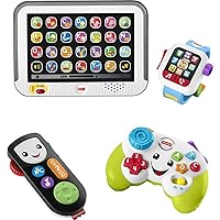 Laugh & Learn Baby Learning Toys Tune in Tech Gift Set of 4 Interactive Pretend Play Toys for Ages 6+ Months