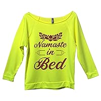 Funny Saying Womens Yoga Sweatshirts Namaste in Bed Royaltee Workout Shirts