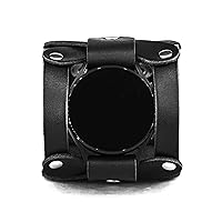 Leather wide cuff band 20mm 22mm Compatible with Samsung Galaxy Watch Classic Active Gear S2 S3 Classic Sport Frontier Pro and other Smart watches with a classic lug, Handmade UA 2085