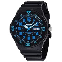 Unisex MRW200H-2BV Neo-Display Black Watch with Resin Band,Multicolored