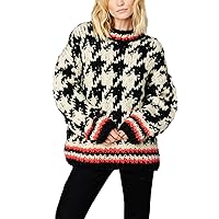 [BLANKNYC] womens Houndstooth SweaterPullover Sweater