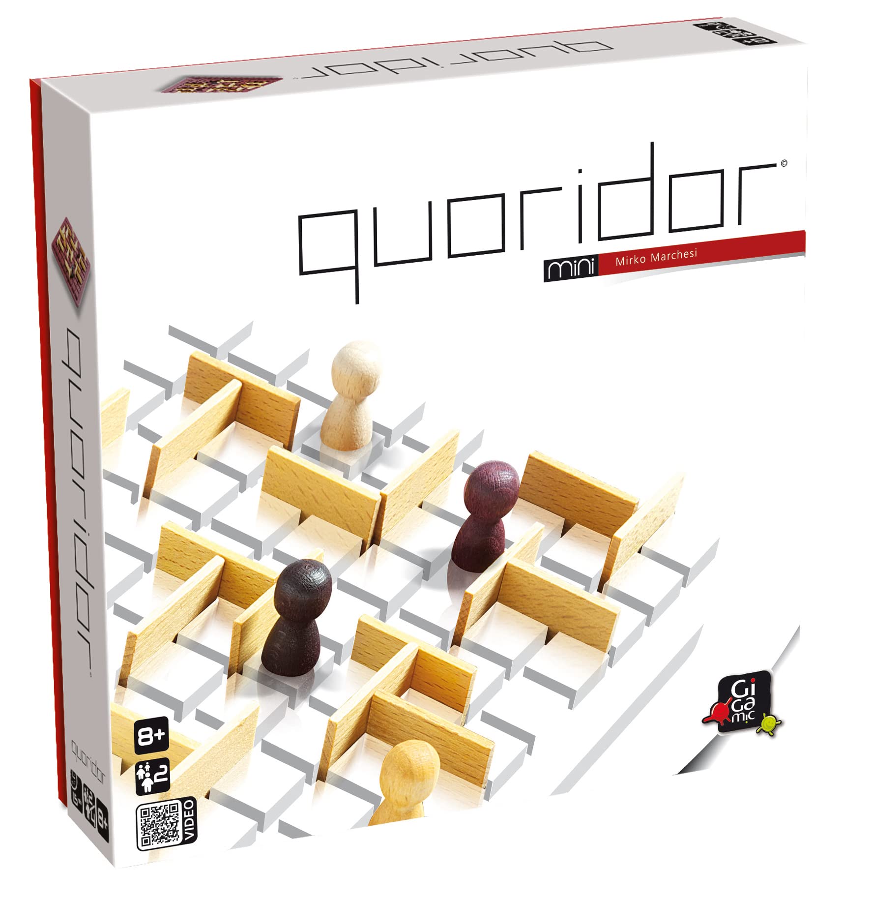 Quoridor Mini | Travel-Friendly Strategy Game for Families and Adults | Ages 8+ | 2 to 4 Players | 15 Minutes