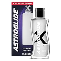 Astroglide Silicone Lube (5oz), X Premium Personal Lubricant for Vaginal and Anal Sex, Extra Long-Lasting Silky Lube, Waterproof for Water Play