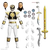 Super7 Mighty Morphin Power Rangers White Ranger - ULTIMATES! 7 in Action Figure