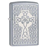 Lighter: Celtic Cross Engraved - Street Chrome 80634
