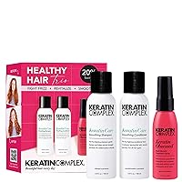 Keratin Complex - Healthy Hair Trio - Keratin Care Shampoo & Conditioner, 3.4 fl oz & Keratin Obsessed Multi-Benefit Treatment Spray, 1.7 fl oz