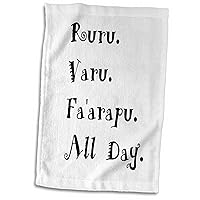 3dRose Ruru Varu FA arapu All Day Faarapu Tahitian Dance Steps Ori Tahiti - Towels (twl-366045-1)