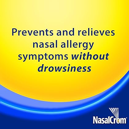 NasalCrom Nasal Spray, Prevents and Relieves Nasal Allergy Symptoms, Non-Drowsy, 200 Sprays, 0.88 FL OZ,(1 Pack)