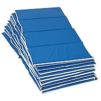 Tough Duty Nap Mats for Toddlers, Folding Nap Mat for Daycare & Preschool, 10-Pack