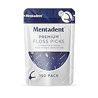 Kerasal Nail Renewal, Restores Discolored or Damaged Nails, 0.33 fl oz and Mentadent Premium Floss Picks, Double Thread Floss Picks with Built in Toothpicks - 150 Count Bundle