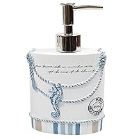 Sweet Home Collection Bathroom Accessories Sets Unique Collections Modern Classic Contemporary Decorative Beautiful Designs Bath Shower Tub Décor, Lotion Pump/Soap Dispenser (Pack of 1), Beach Life