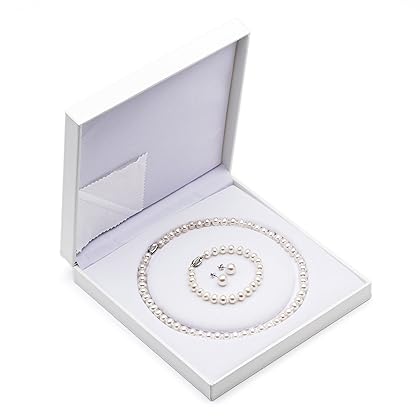 VIKI LYNN Freshwater Cultured Pearl Necklace Set Includes Stunning Bracelet and Stud Earrings Jewelry for Women