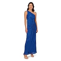 Adrianna Papell Women's Stardust Pleated Draped Gown