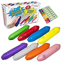 Teacher's Choice Handheld Game Buzzers - Loud Buzzes Unique to Each Joystick- Great for Jeopardy Rounds and Many Trivia and Buzzer Games - 8 Pack