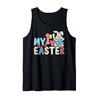 My Easter Bunny Face Pink My First Easter Day Cute Rabbit Tank Top