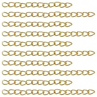 500Pcs Chain Extenders for Jewelry Making, Gold Extender Chains Tail Chain Removable Extension Chain Bracelet Chain Extender Tails for DIY Necklaces Bracelet Anklet Jewelry Making Supplies