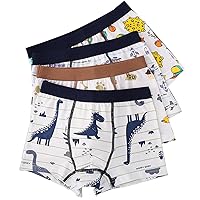 boys' flat corner cartoon panties breathable and comfortable boys' underwear (4-piece)