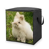 Angora Rabbit Storage Bags Breathable Clothes Storage Containers Closet Organizers with Handle
