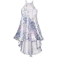 Speechless Girls' Sleeveless High Low Maxi Length Lace Back Party Dress