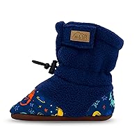 JAN & JUL Fleece Shoes for Toddler Girls and Boys, Adjustable Soft Sole Booties