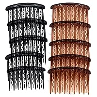 Decorative Hair Combs for Women Accessories Hair Comb Clips for Women Hair Side combs for Fine Hair Black Brown Hair Accessories for Girls Plastic Combs for Hair 10Pcs