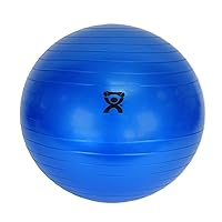 Cando 30-1800 Blue Non-Slip PVC Vinyl Inflatable Exercise Ball, 12